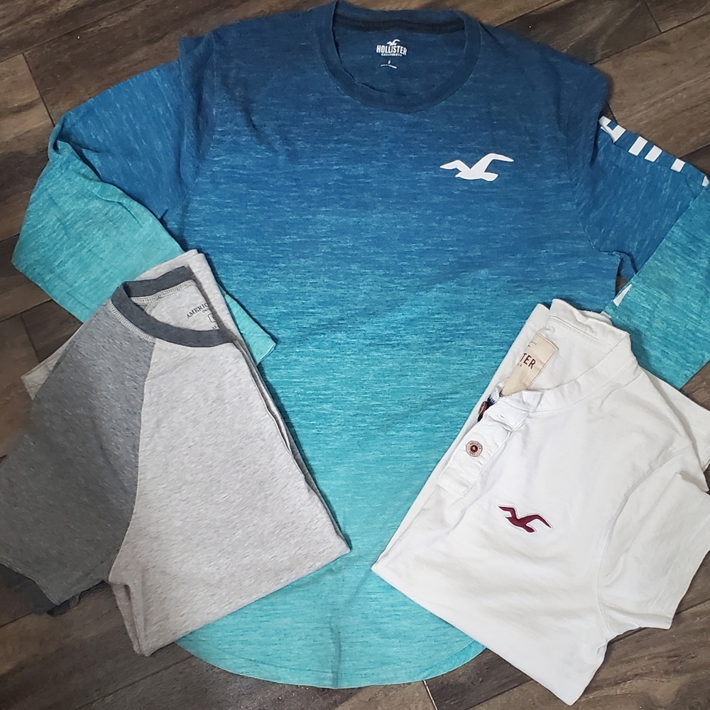 Set of 3 mens Hollister shirts size small